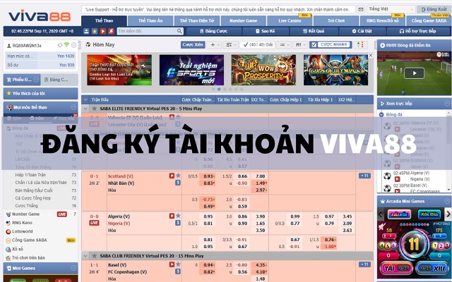Viva88 đăng ký tài khoản viva88 trên bong88.co.im