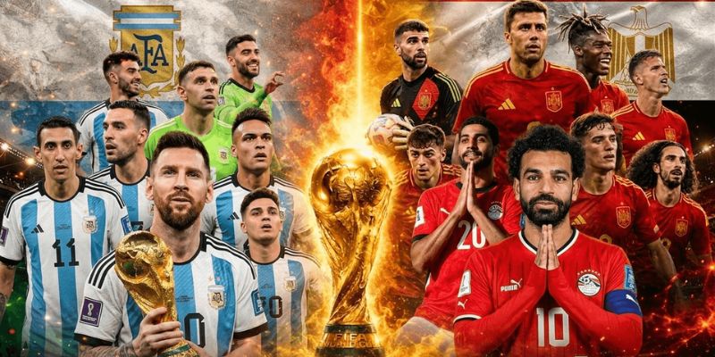 Dự kiến đội hình ra sân của Argentina và Ai Cập